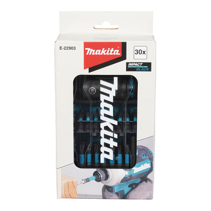 Makita Impact Black Bit- & Schlagnuss-Set. 30-tlg.
