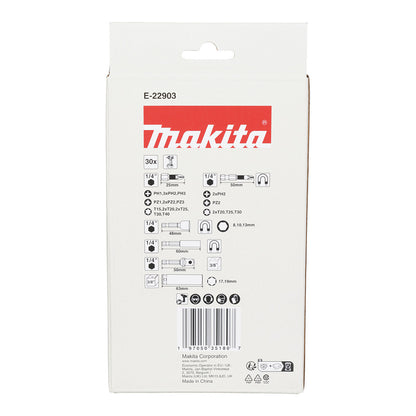 Makita Impact Black Bit- & Schlagnuss-Set. 30-tlg.
