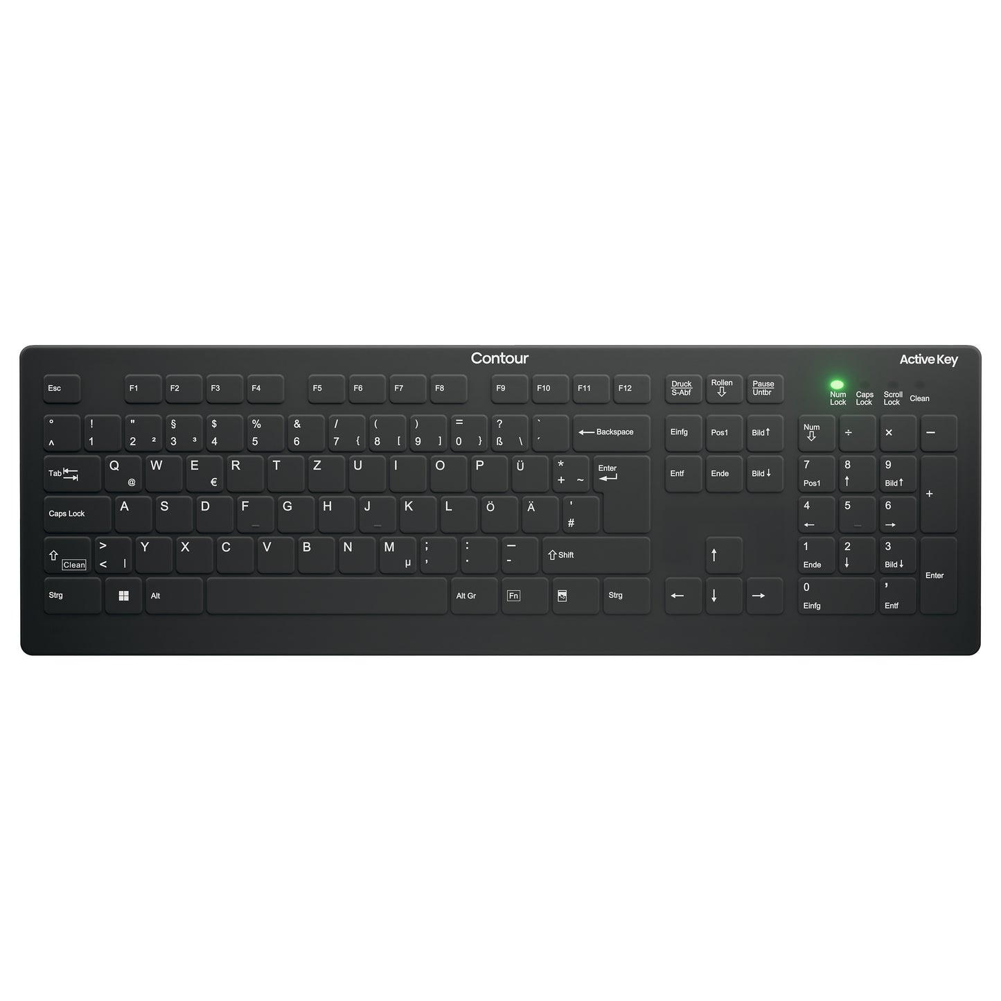 Cherry Medical Wireless AK-C8112-FU1-B/DE - wischdesinfizierbar -105 Tasten - deutsch - schwarz