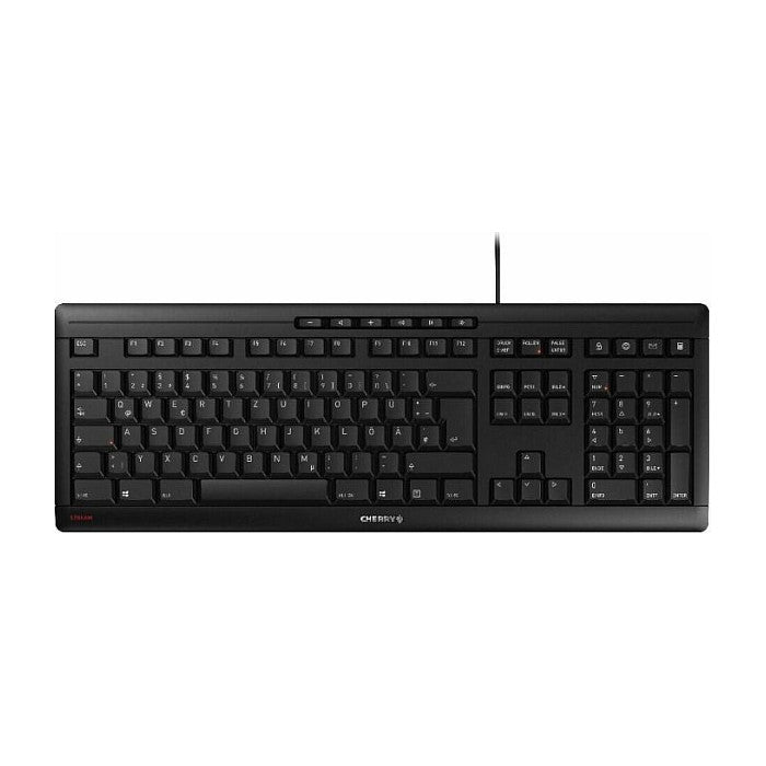CHERRY TAS STREAM KEYBOARD Corded CS-Layout schwarz