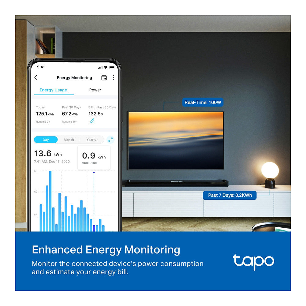TP-Link Funksteckdosen Tapo P110 Mini Smart Wi-Fi Socket 1er