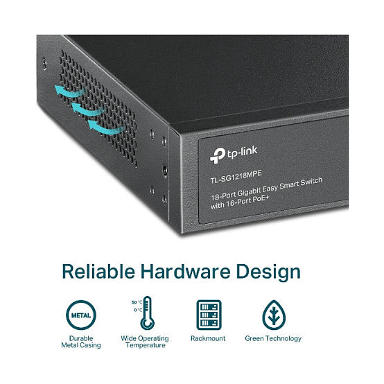 TP-Link Switch 16x GE TL-SG1218MPE (POE)