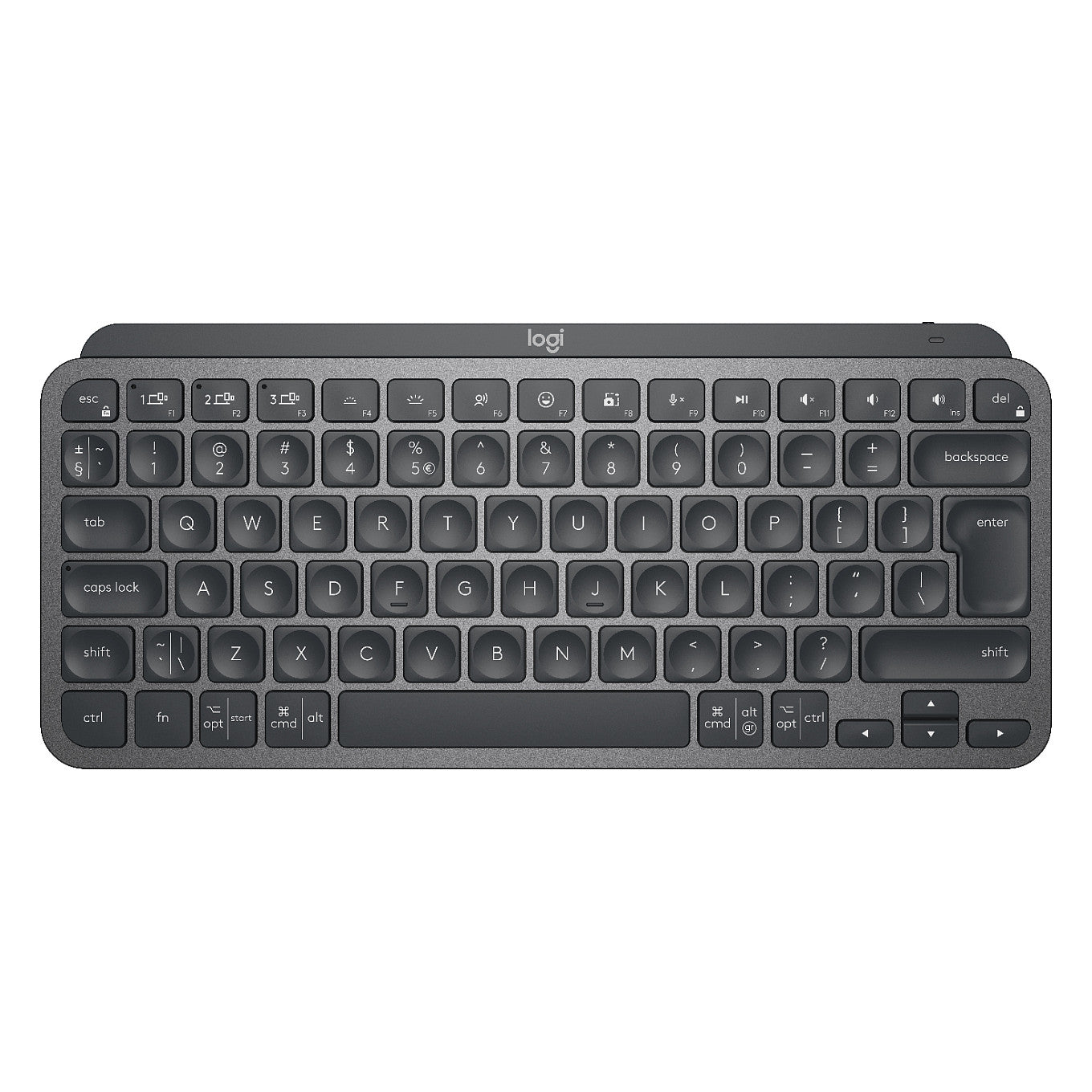 NL Logitech MX Keys Mini Wireless Keyboard Dark Grey USL