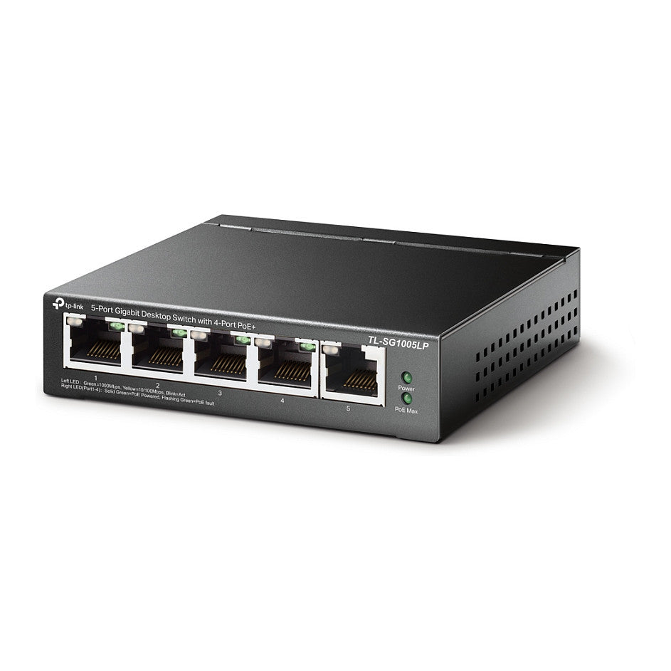 TP-Link Switch 5x GE TL-SG1005LP (davon 4xPOE+)