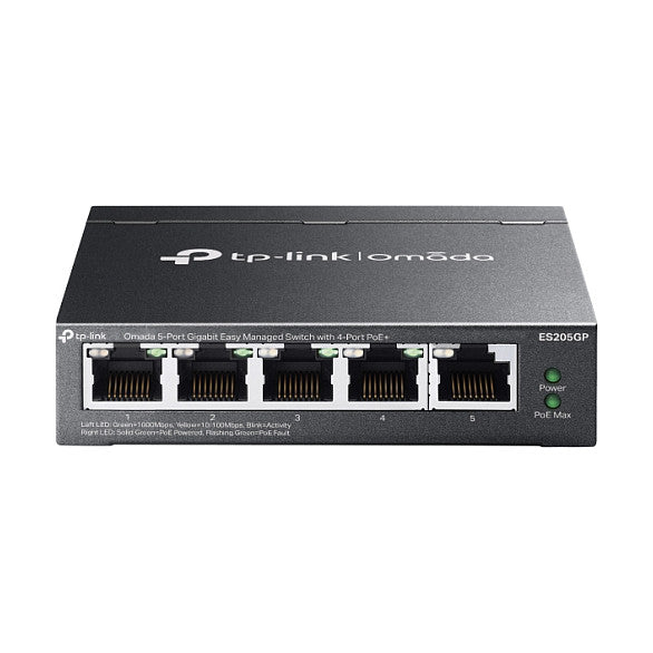 TP-Link Omada Switch 5x GE ES205GP 4-Port PoE+