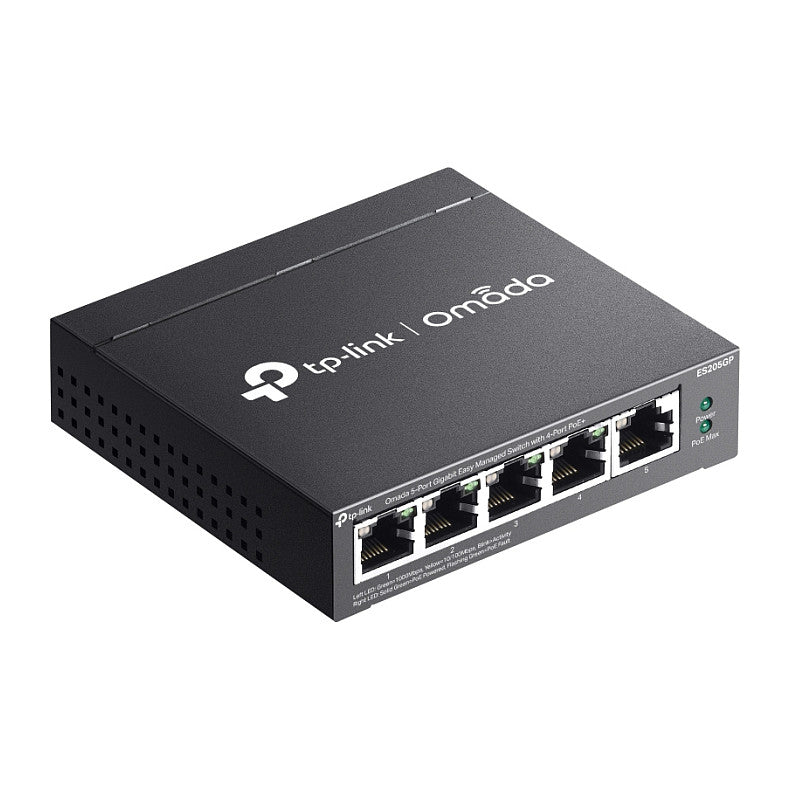 TP-Link Omada Switch 5x GE ES205GP 4-Port PoE+