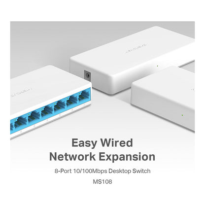 TP-Link Mercusys MS108 8-Port 10/100Mbps Desktop Switch