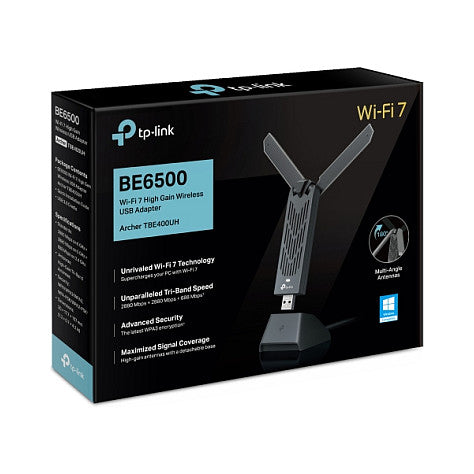 TP-Link Archer TBE400UH BE6500 Tri-Band Wi-Fi 7 USB Adapter