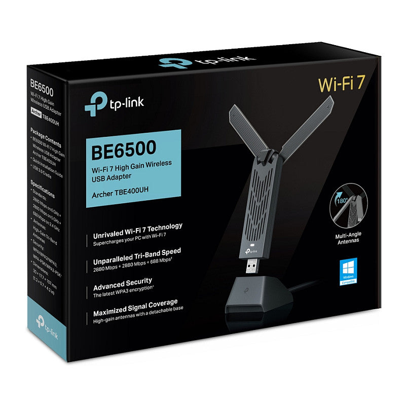TP-Link Archer TBE400UH BE6500 Tri-Band Wi-Fi 7 USB Adapter