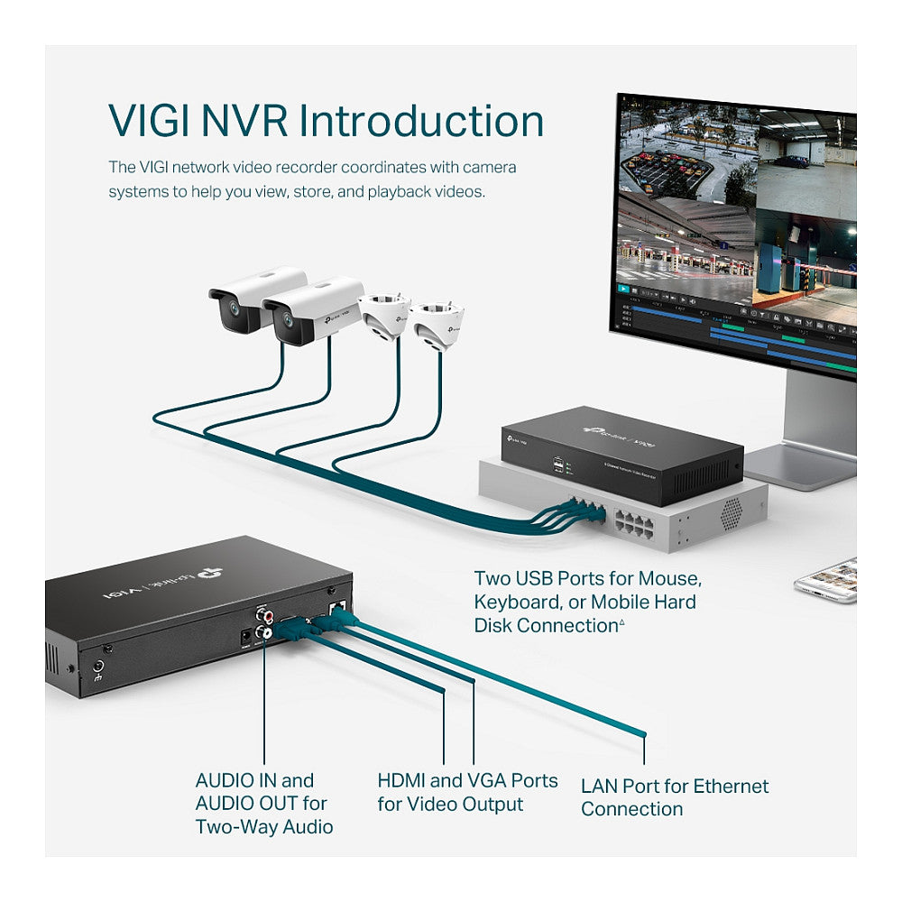 TP-Link Omada IPCam VIGI NVR1008H Security 8 Channel Video