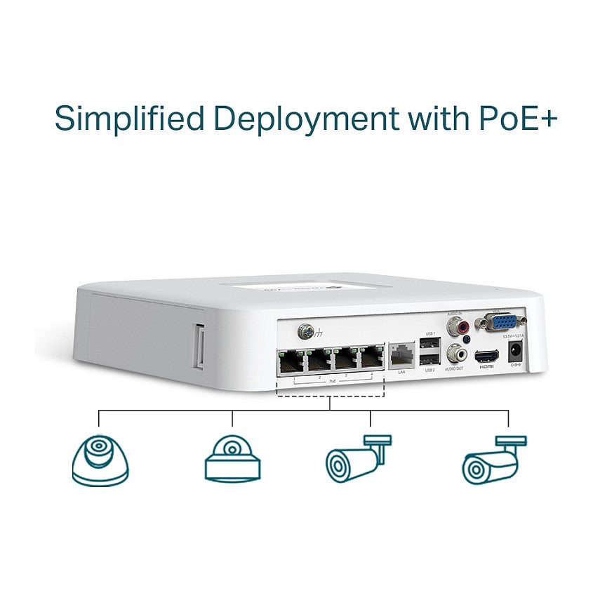 TP-Link Omada IPCam VIGI NVR1104H-4P Channel PoE Network