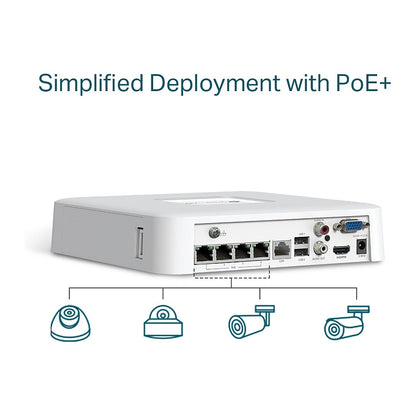 TP-Link Omada IPCam VIGI NVR1104H-4P Channel PoE Network