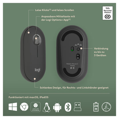 Logitech Pebble 2 Combo TONAL Graphite