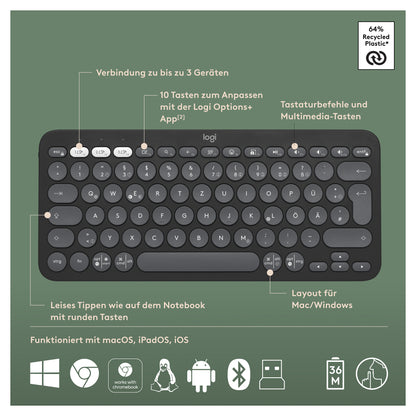 Logitech Pebble 2 Combo TONAL Graphite