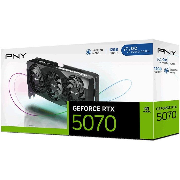 PNY RTX5070 VERTO OC Triple Fan 12GB GDDR7 HDMI 3xDP