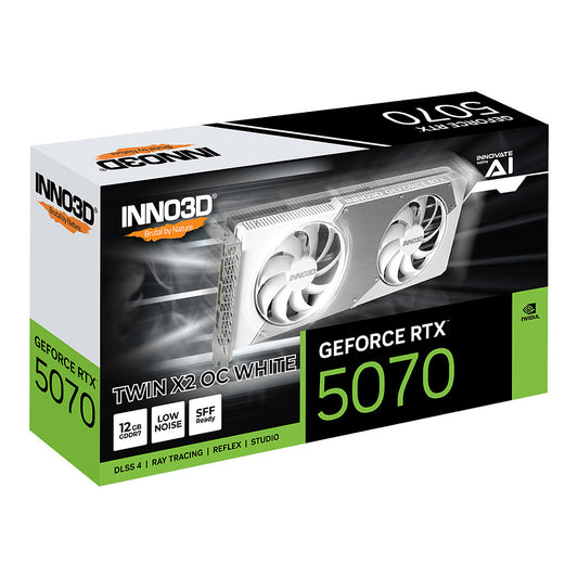 RTX5070 12GB Inno3D TWIN X2 OC WHITE GDDR7 3 Fan