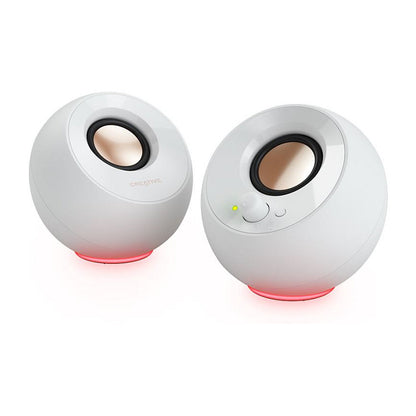 Creative Lautsprecher Pebble SE RGB Stereo. weiß
