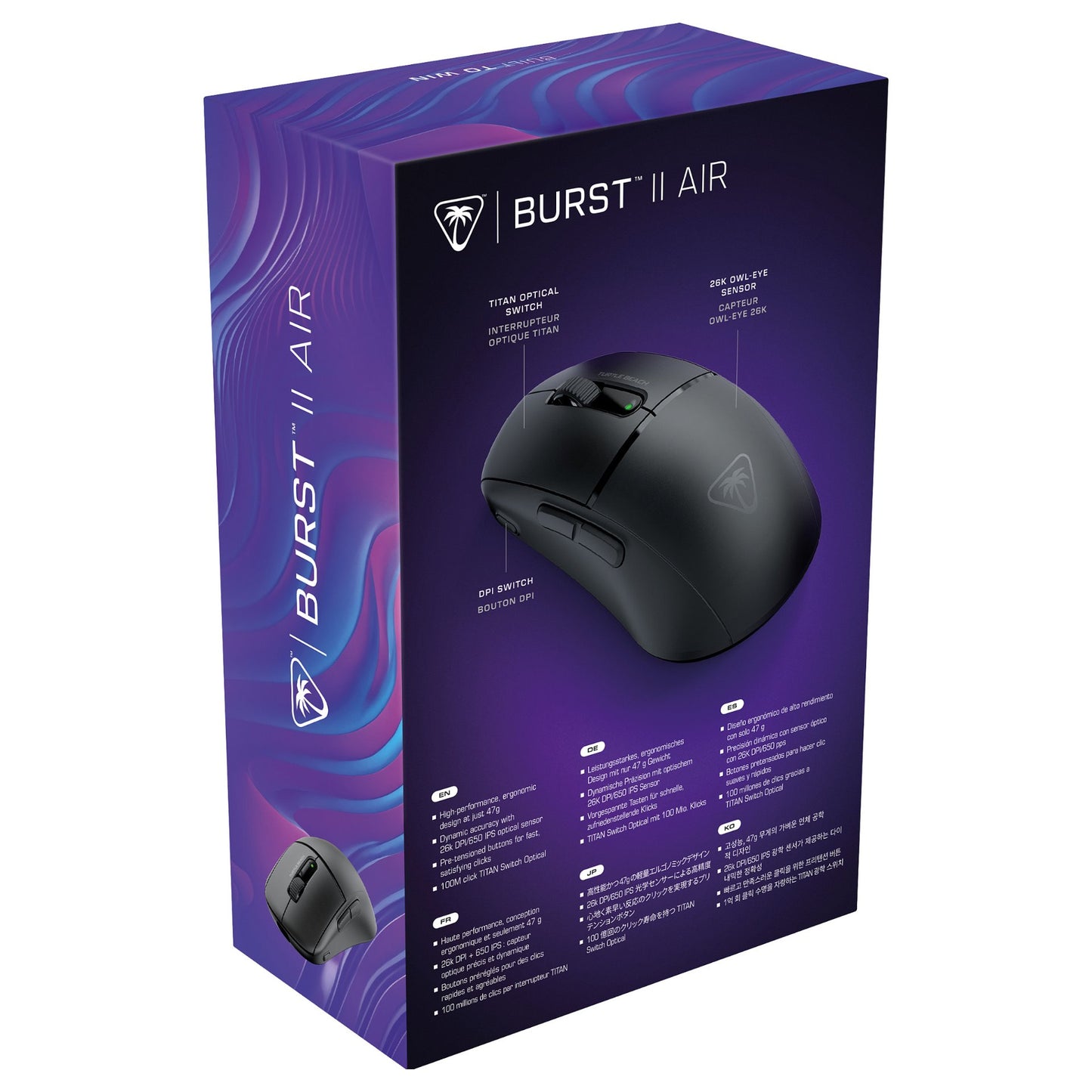 Turtle Beach Burst II Air Gaming-Maus. Schwarz
