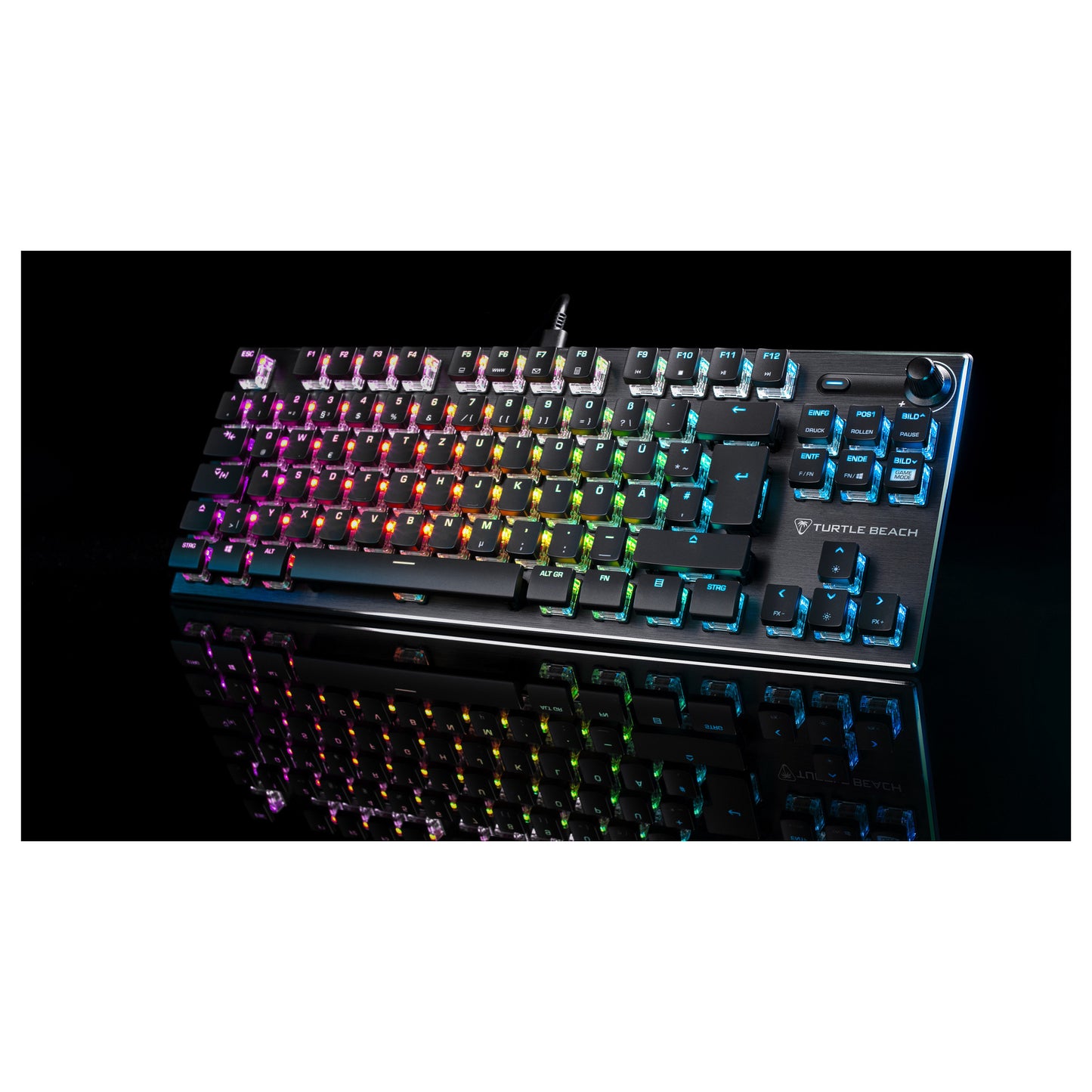 Turtle Beach Vulcan TKL AIMO Gaming-Tastatur. Red Switch