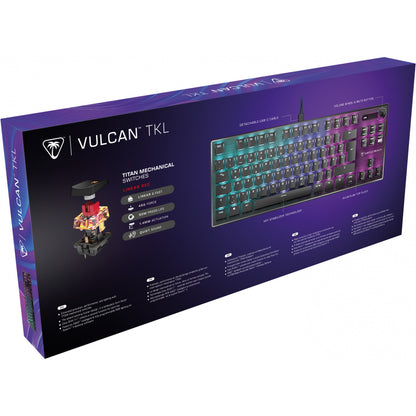 Turtle Beach Vulcan TKL AIMO Gaming-Tastatur. Red Switch