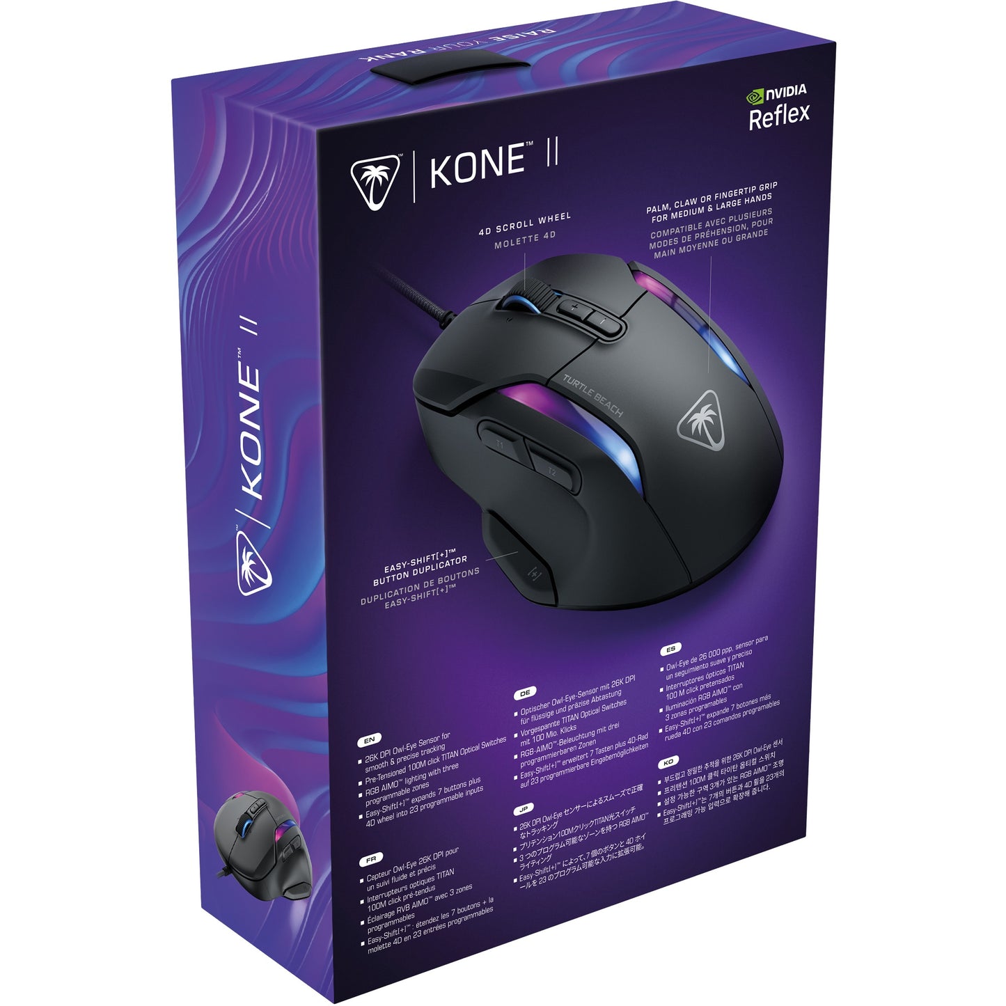 Turtle Beach Kone II Gaming-Maus. schwarz