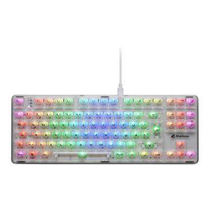 Sharkoon Gaming Tastatur Crystal Shark weiß DE