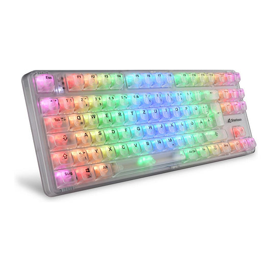 Sharkoon Gaming Tastatur Crystal Shark weiß DE