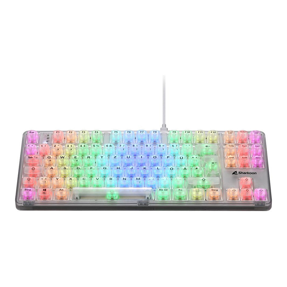 Sharkoon Gaming Tastatur Crystal Shark weiß DE