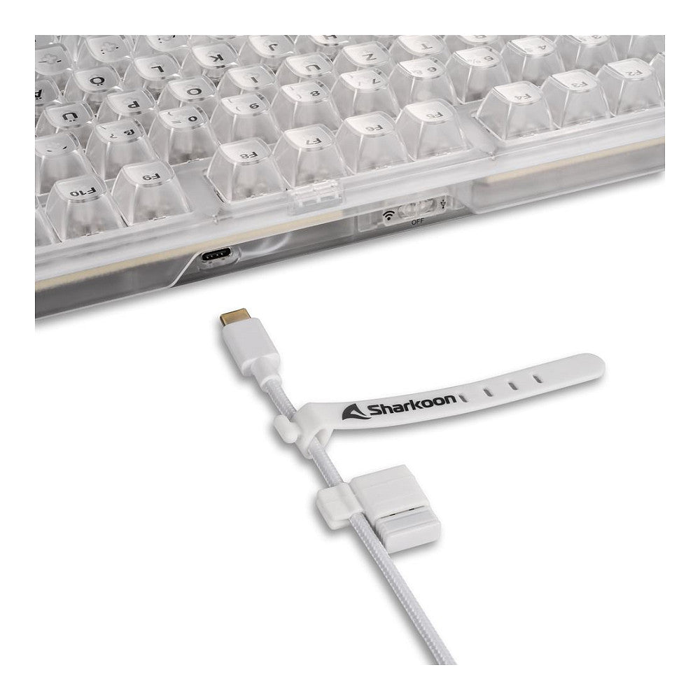 Sharkoon Gaming Tastatur Crystal Shark weiß DE