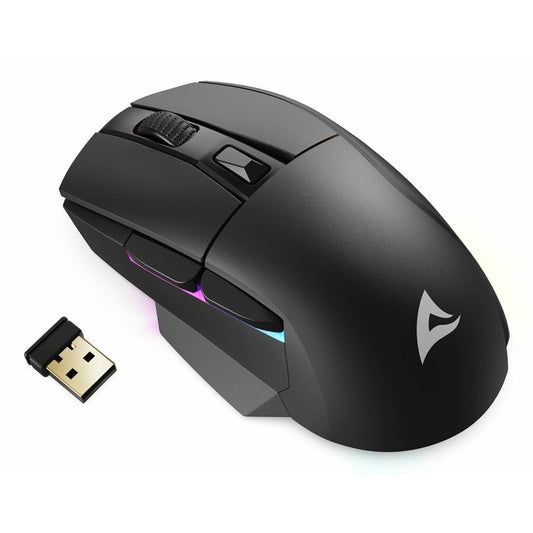 Sharkoon Maus Shark SGM50W Optisch 6 Tasten 6.400 DPI schw
