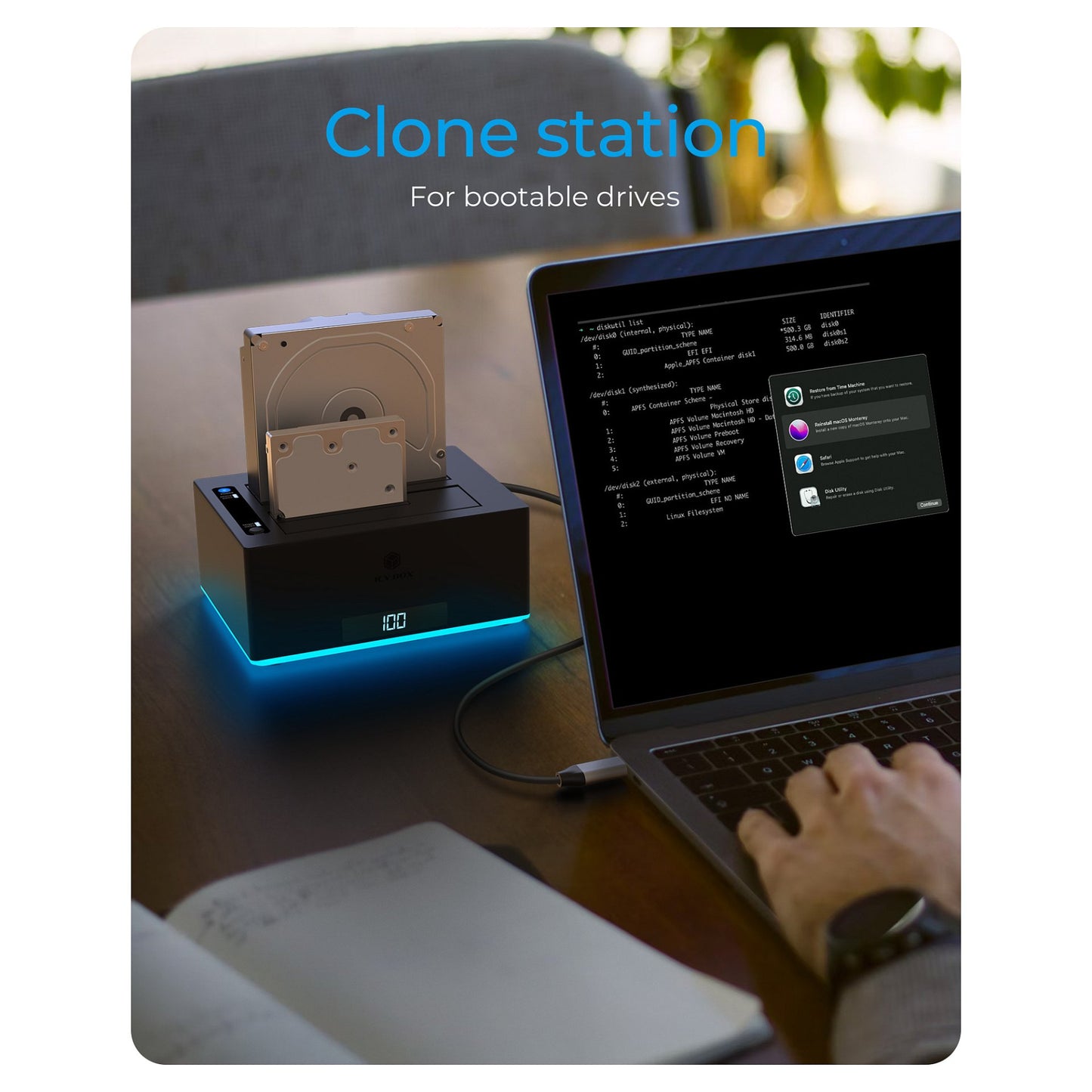 ICY BOX Dockingstation 6.4cm (2.5) & 8.9cm (3.5) SATA - USB 3.0