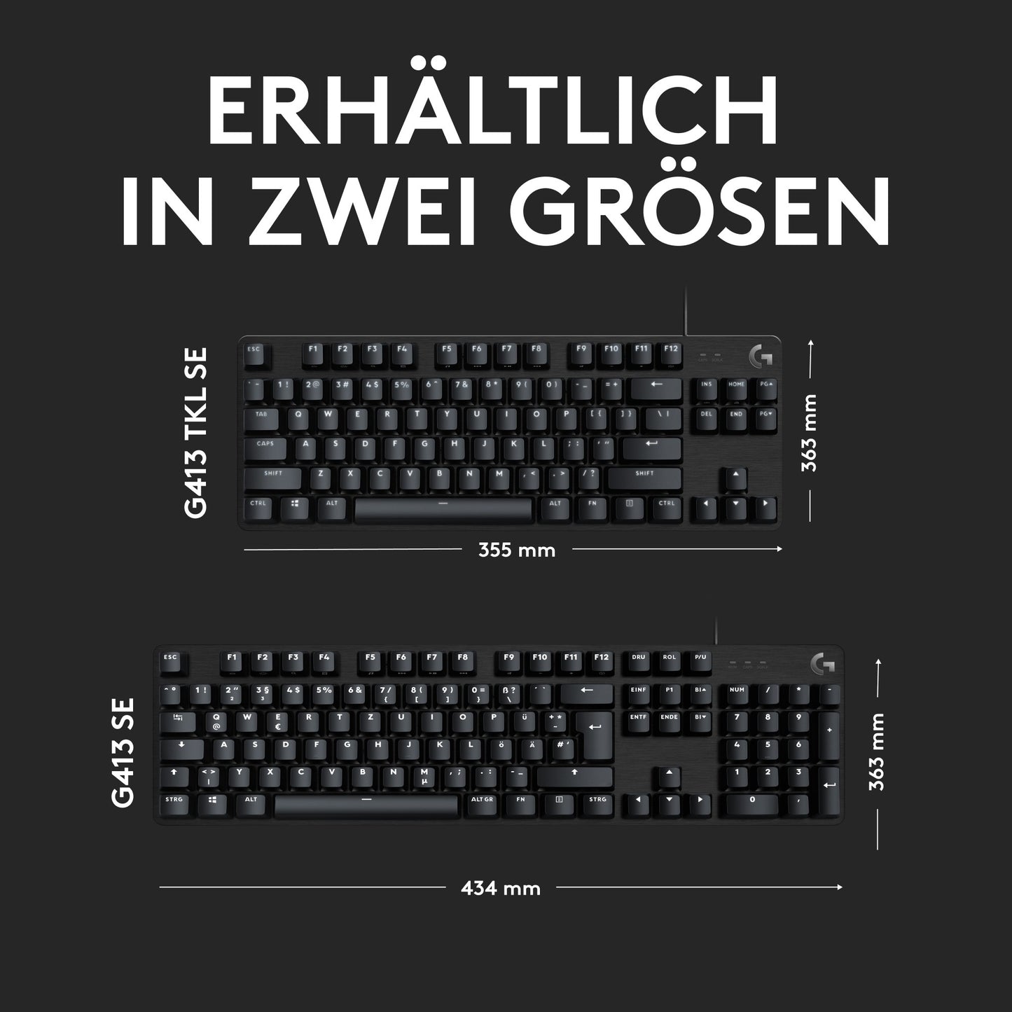Logitech G413 TKL SE - Black - CH -