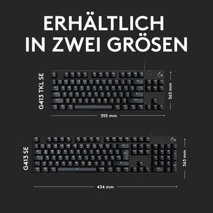 Logitech G413 TKL SE - Black - CH -