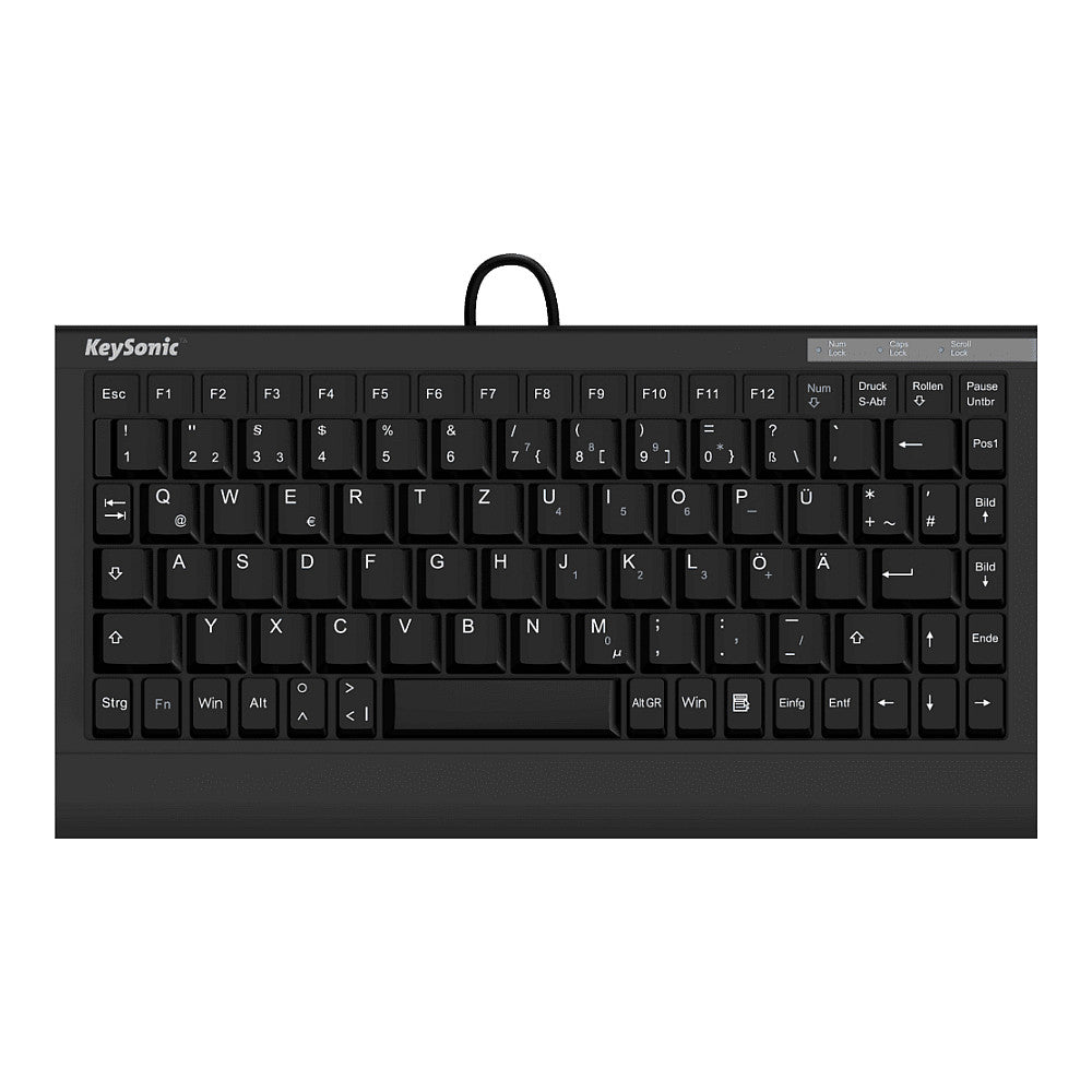 KeySonic ACK-595C+ (US) Mini SoftSkin PS/2-USB black