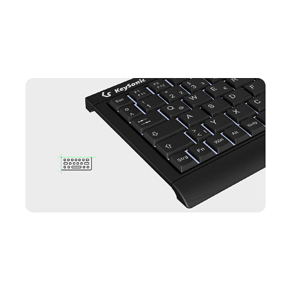 KeySonic KSK-3011ELC (DE) Super-Mini mit Nummernblock sw