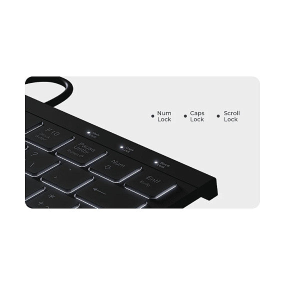 KeySonic KSK-5011ELC (DE) Mini mit Nummernblock schwarz