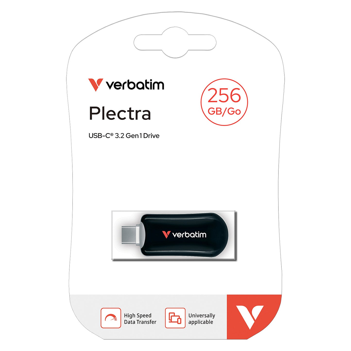 STICK 256GB Verbatim Plectra Black USB-C Flash Drive 30226