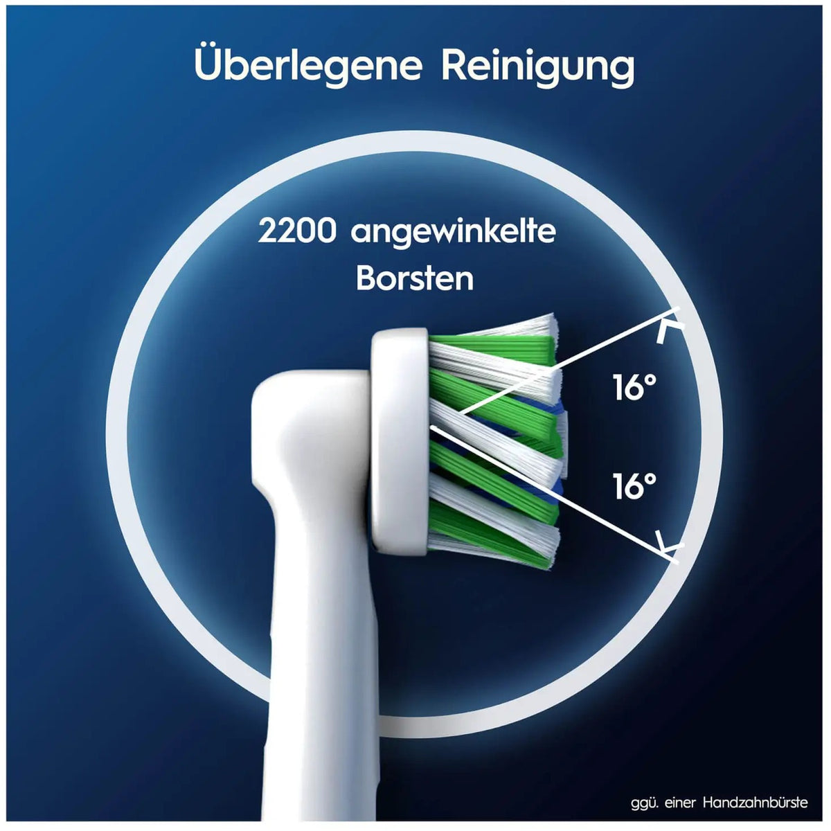 Oral-B Aufsteckbürsten CrossAction Pro 4er Weiß