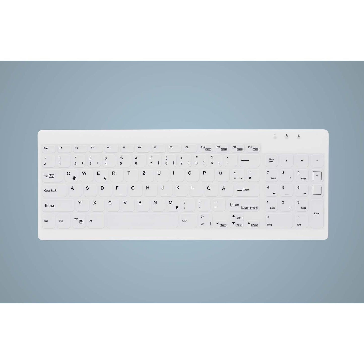 CHERRY AKTIVE KEY Hygiene Compact Ultraflat Keyboard with Nu