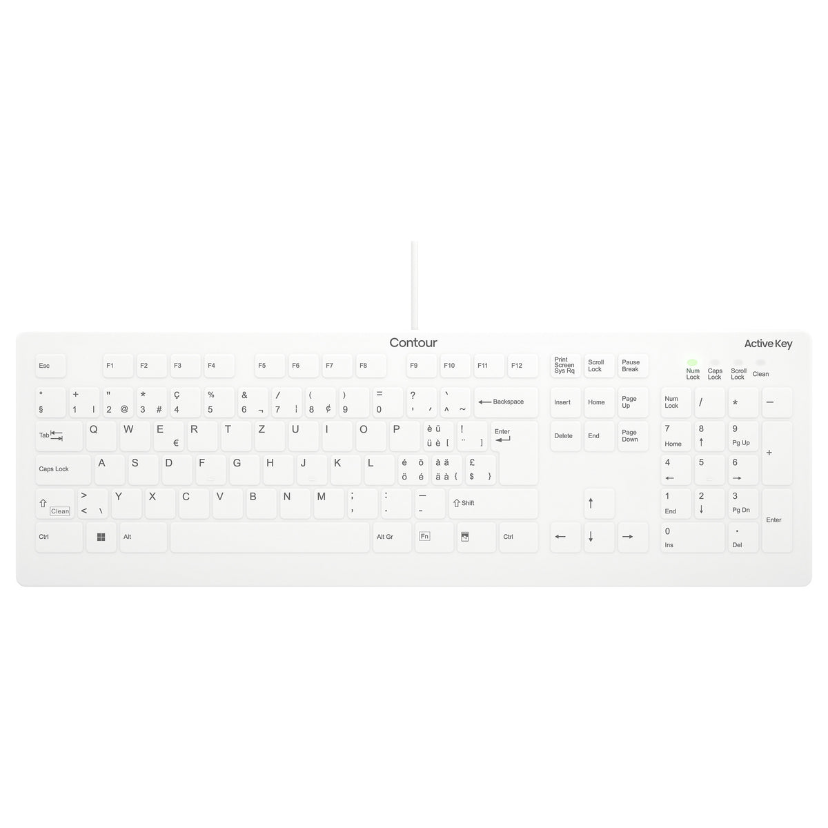 CHERRY ACTIVE KEY MTA AK-C8112 Corded DE-Layout weiß