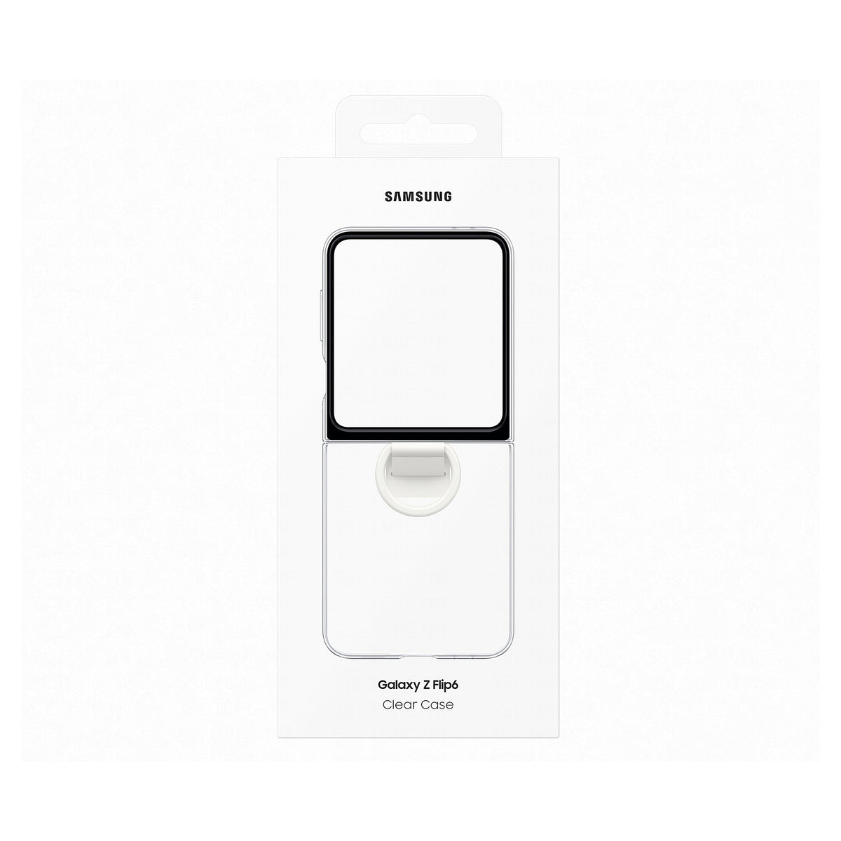 Samsung Clear Case with Ring fr Galaxy Z Flip6. Transparent