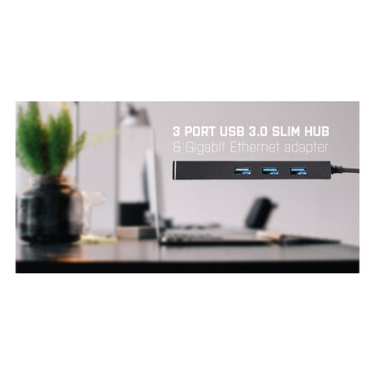 D I-TEC USB 3.0 SLIM HUB + GLAN