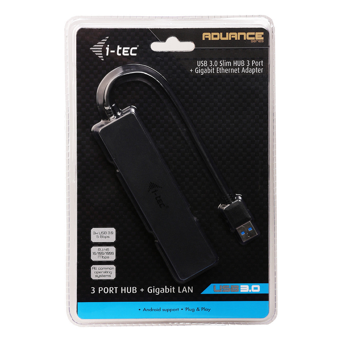 D I-TEC USB 3.0 SLIM HUB + GLAN