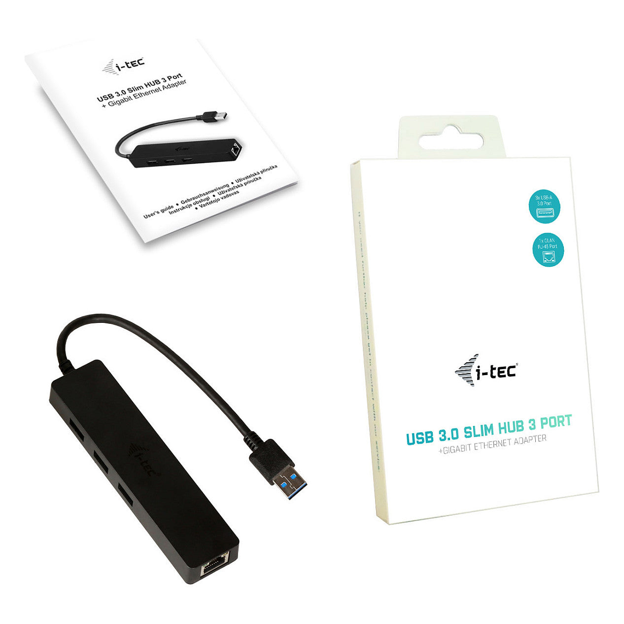 D I-TEC USB 3.0 SLIM HUB + GLAN