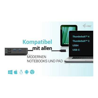 D I-TEC USB-C HDMI+2X DP CHARGER