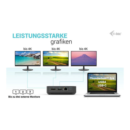 D I-TEC USB-C HDMI+2X DP CHARGER