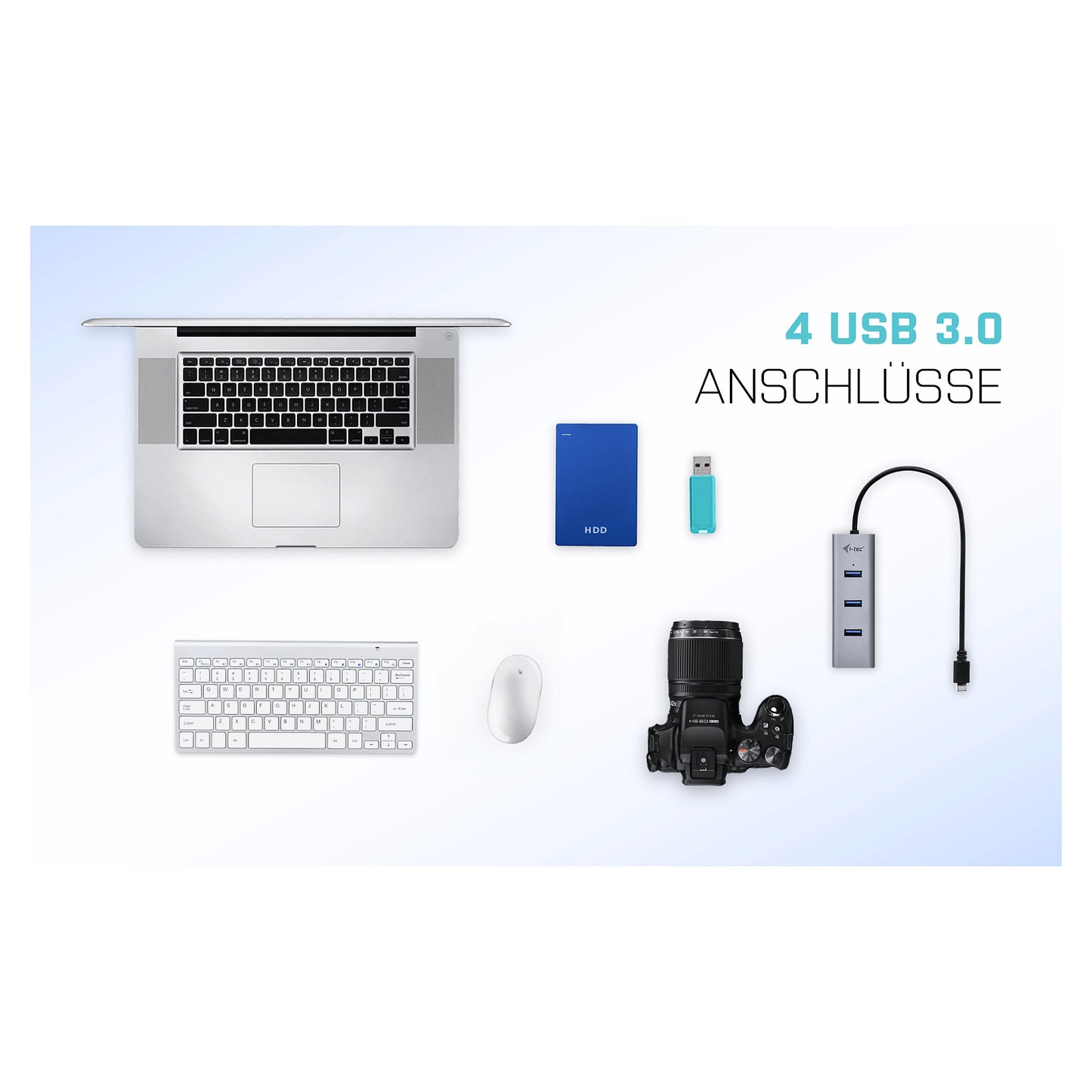 D I-TEC USB-C METAL 4-PORT HUB