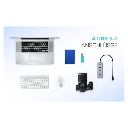 D I-TEC USB-C METAL 4-PORT HUB
