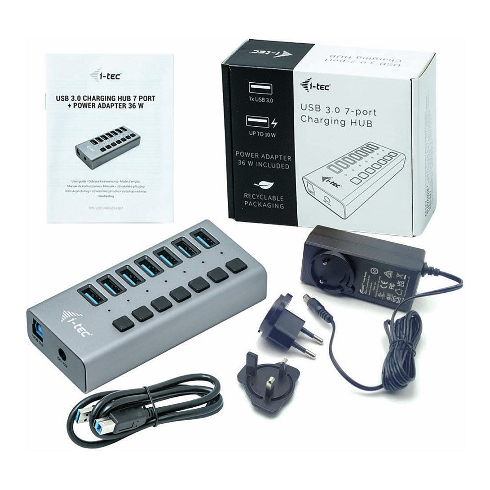 D I-TEC USB 3.0 HUB 7 PORT 36 W