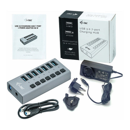 D I-TEC USB 3.0 HUB 7 PORT 36 W